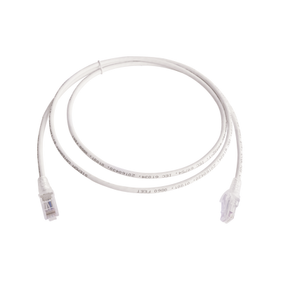 Patch Cord MC6 Modular Cat6 UTP, CM/LS0H, 1.52 Metros (5 Pies), Color Blanco, Versión Bulk (Sin Empaque Individual) | MC6-05-02B