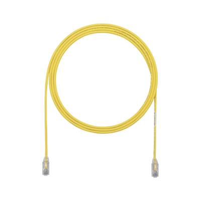 Cable de Parcheo UTP Cat6A, CM/LSZH, Diámetro Reducido (28AWG), Color Amarillo, 0.91 Metros (3 Pies) | UTP28X3YL