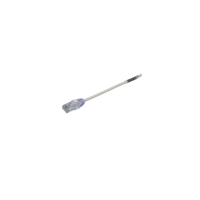 Cable de Parcheo TX6, UTP Cat6, Diámetro Reducido (28AWG), Color Blanco, 0.5 Metros (1.64 Pies) | UTP28SP0.5M