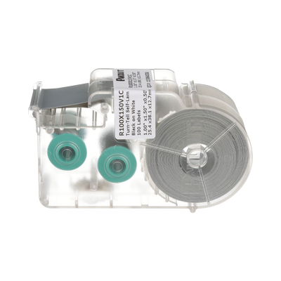Casete de 100 Etiquetas Autolaminadas Turn-Tell, con Rotación para Mejor Visibilidad, para Cables de Redes de Cobre o Fibra Óptica, de 5.5 a 7.1 mm (0.22 a 0.28 pulgadas) de Diámetro | R100X150V1C