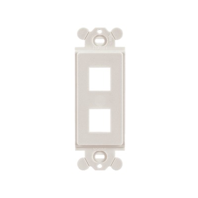 Marco de Módulo Dúplex, Para Placas Frontales Estándar GFCI, Acepta 2 Módulos Keystone, Color Blanco | NK2RMFWH