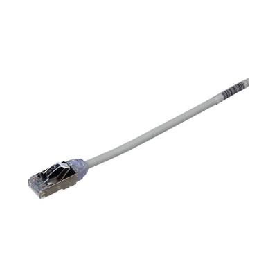 Patch Cord Cat6A, Diametro Reducido 28 AWG, Blindado S/FTP, CM/LS0H, 15 Metros (49.21 Pies), Color Gris | STP28X15MIG
