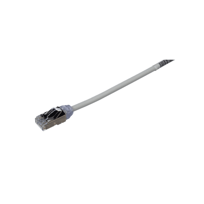 Patch Cord Cat6A, Diametro Reducido 28 AWG, Blindado S/FTP, CM/LS0H, 5 Metros (16.40 Pies), Color Gris | STP28X5MIG