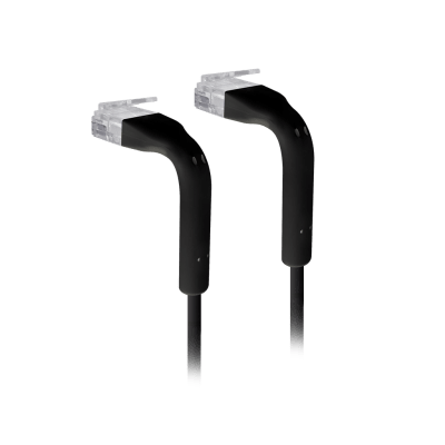 UniFi Patch Cable Cat6 Ultradelgado GbE con Botas Flexibles, Color Negro, 2 Metros (6.56 Pies) | U-CABLE-PATCH-2M-RJ45-BK