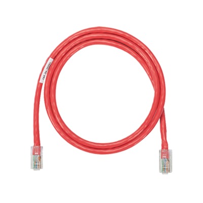 Cable de Parcheo UTP Categoría 5e, con Plug Modular en Cada Extremo - 1 Metro (3.28 Pies) - Rojo | NK5EPC3RDY
