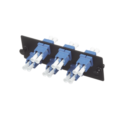 Placa Acopladora de Fibra Óptica FAP, con 6 Conectores LC Duplex (12 Fibras), para Fibra Monomodo OS1/OS2, Color Azul | FAP6WBUDLCZ