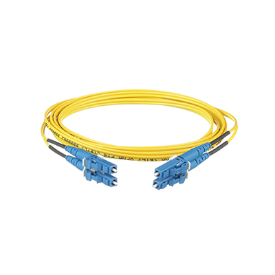 Jumper de Fibra Optica Monomodo 9/125 OS2, LC-LC Duplex, OFNR (Riser), Color Amarillo, 2 Metros (6.56 Pies) | F92ERLNLNSNM002