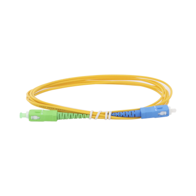 Jumper de Fibra Óptica Monomodo SC/APC-SC/UPC Simplex de 2 Metros (6.56 Pies), 2mm | LPSM2SCASCUS2