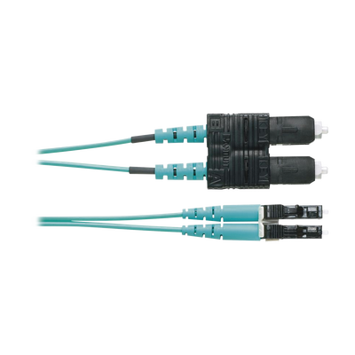 Jumper de Fibra Optica Multimodo 50/125 OM4, LC-SC Duplex, OFNR (Riser), Color Aqua, 1 Metro (3.28 Pies) | FZ2ERLNSNSNM001
