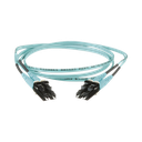 Jumper de Fibra Optica Multimodo 50/125 OM3, LC-LC Duplex, OFNR (Riser), Color Aqua, 1 Metro (3.28 Pies) | FX2ERLNLNSNM001