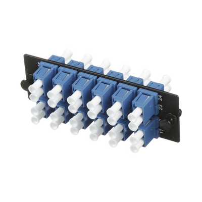 Placa Acopladora de Fibra Optica FAP, Con 12 Conectores LC Duplex (24 Fibras), Para Fibra Monomodo OS1/OS2, Color Azul | FAP12WBUDLCZ