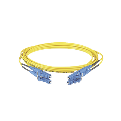 Jumper de Fibra Optica Monomodo 9/125 OS2, LC-LC Duplex, OFNR (Riser), Color Amarillo, 10 Metros (32.81 Pies) | F92ERLNLNSNM010