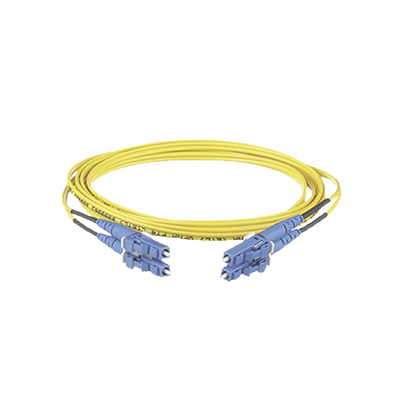 Jumper de Fibra Optica Monomodo 9/125 OS2, LC-LC Duplex, OFNR (Riser), Color Amarillo, 30 Metros (98.43 Pies) | F92ERLNLNSNM030