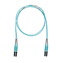 Jumper de Fibra Optica Multimodo 50/125 OM3, LC-LC Duplex, LSZH (Cero Halógenos), Color Aqua, 3 Metros (9.84 Pies) | FX2ELLNLNSNM003