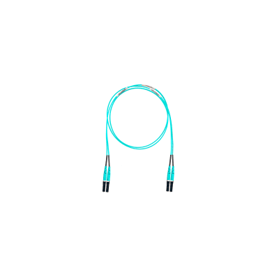 Jumper de Fibra Optica Multimodo 50/125 OM4, LC-LC Duplex, OFNR (Riser), Color Aqua, 2.44 Metros (8 Pies) | FZ2ERLNLNSNF008
