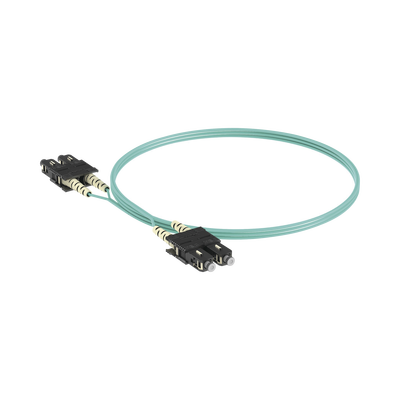Jumper de Fibra Optica Multimodo 50/125 OM3, SC-SC Duplex, OFNR (Riser), Color Aqua, 3 Metros (9.84 Pies) | FX23RSNSNSNM003