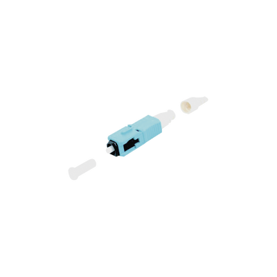 Conector de Fibra Óptica Pre-Pulido LightBow SC Simplex, Multimodo 50/125 (OM3/OM4), Re-Terminable, Color Aqua | FC1-LB-SC5-9AQ