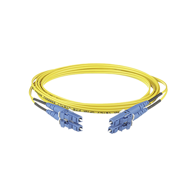 Jumper de Fibra Optica Monomodo 9/125 OS2, LC-LC Duplex, OFNR (Riser), Color Amarillo, 4 Metros (13.12 Pies) | F92ERLNLNSNM004