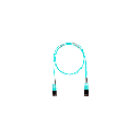 Jumper de Fibra Óptica Multimodo 50/125 OM4, SC-SC Duplex, OFNR (Riser), Color Aqua, 3 Metros (9.84 Pies) | FZ23RSNSNSNM002