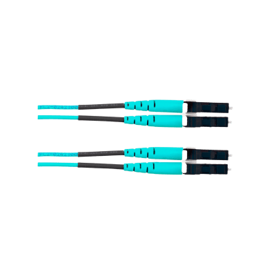 Jumper de Fibra Óptica Multimodo 50/125 OM4, LC-LC Duplex, OFNR (Riser), Color Aqua, 40 Metros (131.23 Pies) | FZ2ERLNLNSNM040