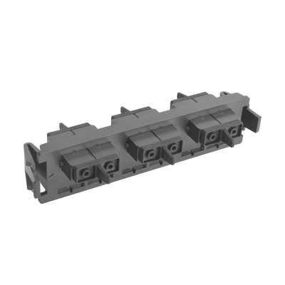 Placa Acopladora de Fibra Óptica Quick-Pack, Con 3 Conectores SC Duplex (6 Fibras), Negro | RIC-F-SC6-01