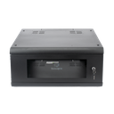 Gabinete de Pared con Puerta de Cristal Templado, 635mm de Profundidad, 4U Rack de 19'', Acero Reforzado | SR-1904-GN2G