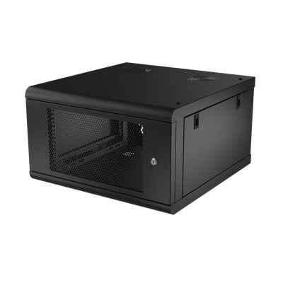 Gabinete de Pared con Puerta Perforada, 635mm de Profundidad, 6U Rack de 19 in, Acero Reforzado | SR-1906-GN2P