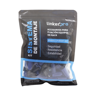 Kit de Montaje Rápido para Equipos en Rack / No más Tuercas Enjauladas / Soporta hasta 50 kg (50 Piezas) | LP-RKMT-001