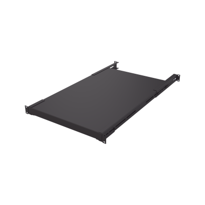 Charola Rackeable de profundidad ajustable para Soportar Equipos en Rack de 19 in, Doble Fijación, Color Negro, 3U | SCH-D70-1U