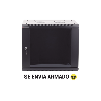 Gabinetes PRECISION, Con Puerta Perforada, de 19in, 6UR, 450mm de Profundidad, Color Negro | PSTC-06-645-BDP