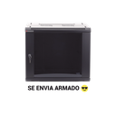 Gabinetes PRECISION, Con Puerta Perforada, de 19in, 6UR, 450mm de Profundidad, Color Negro | PSTC-06-645-BDP