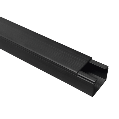 Canaleta TMK 1720 Color Negro con Cinta Adehsiva, 5 Ft. De Largo (1.5 m), Para uso en Exterior con Bajo Voltaje (5201-21362) | TMK-1720-CC-N