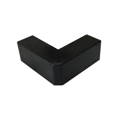 Esquinero Exterior Color Negro de PVC Auto Axtinguible, Para Canaleta TMK-1720-N-CC (5210-02003) | TMK-1720-EE-N