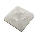 Base Autoadherible para Cinchos Práctica y Eficiente para la Organización y Fijación de Cables, Fabricada en Nylon Resistente y de Color Natural con una Medida de 19x19 mm, Paquete con 100 Piezas (4210-00001) | TH-BASE-CIN