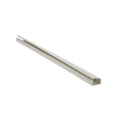 Canaleta LD10 de PVC rígido, con cinta adhesiva para instalación sin herramientas, de 38.4 x 24 x 3048 mm, Color Blanco Mate | LD10IW10-A