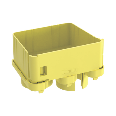 Tapa con 2 Salidas a Tubo de 1.5in (38mm), Para uso con Canaletas 4X4 FiberRunner™, Color Amarillo | FRIDT4X4LYL