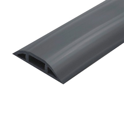 Canaleta flexible negra de PVC auto extinguible, para instalaciones eléctricas en piso ó zóclo  (Rollo de 25mts.) (9300-05040) | FLEXIDUCTHO-BK-25