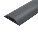 Canaleta flexible negra de PVC auto extinguible, para instalaciones eléctricas en piso ó zóclo  (Rollo de 25mts.) (9300-05040) | FLEXIDUCTHO-BK-25