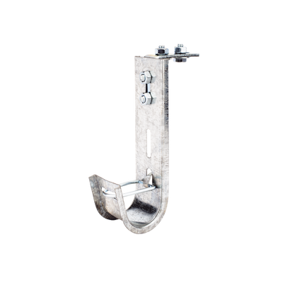 Soporte (Gancho) tipo J-Hook, hasta 14 cables Cat6, ideal para soportar cableado en los espacios de manipulación al aire, Para instalación en interior | CH-J38-EZ
