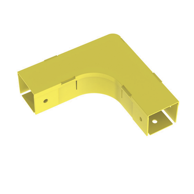 Ángulo Recto a 90º Horizontal con Tapa, Para Canaletas FiberRunner™ 2X2, Color Amarillo | FRA2X2LYL