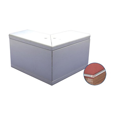 Esquinero exterior de aluminio,  para canaleta INKA100 (8110-80001) | INKA-100-EE