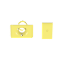 Accesorio de Salida a Tubo De 1.5 in (38 mm), Para Canaletas FiberRunner 4X4, 6X4, o 12X4, Color Amarillo | FR1.5IDELYL