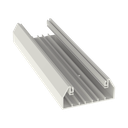 Base para canaleta T-70, de PVC rígido, con orificios perforados para montaje, 103.3 x 44.9 x 2400 mm, Color Blanco Mate | T70BIW8