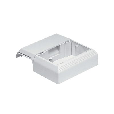 Caja Superficial Con Bisagras de Instalación a Presión, Para Canaletas T45, Material PVC Rígido, Color Blanco Mate | T45WCIW