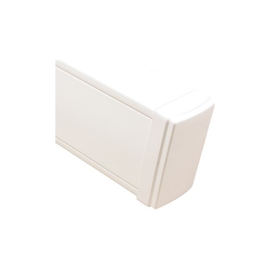 Tapa final en color blanco de PVC auto extinguible,  para canaleta TEK100 (5591-02001) | TEK-100-F