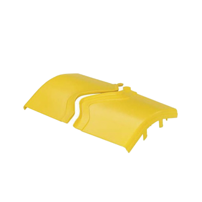 Tapa de Bajada Vertical Exterior de 45º, Para uso con Canaletas 12X4 FiberRunner™, Color Amarillo | FROV45SC12LYL