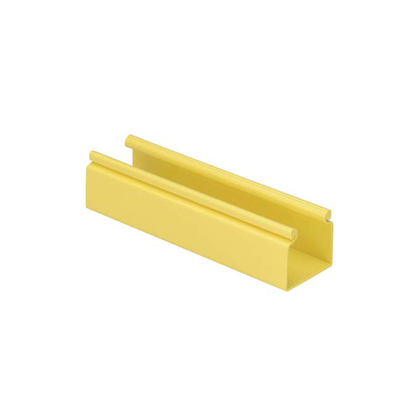 Canaleta FiberRunner™ 2X2 sin Tapa, de PVC Rígido, Con Orificios de Montaje, Color Amarillo, 1.8 m de Largo | HS2X2YL6