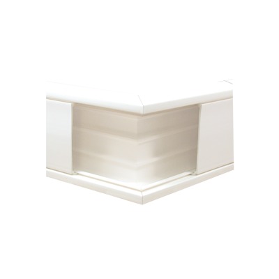 Esquinero exterior color blanco de PVC auto extinguible, para canaleta TEK100 (5576-10100) | TEK-100-EE