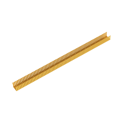 Canaleta Ranurada de PVC sin Tapa, Fiber-Duct™, 4 in de Ancho, 4 in de Alto y 1828.8 mm de Largo, Color Amarillo | E4X4YL6