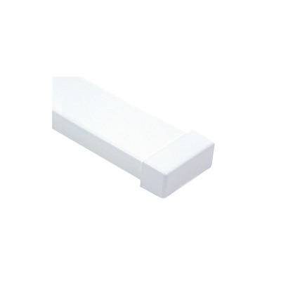 Tapa final blanca de PVC auto extinguible,  para canaleta PT48 (6190-01002) | PT-48-F